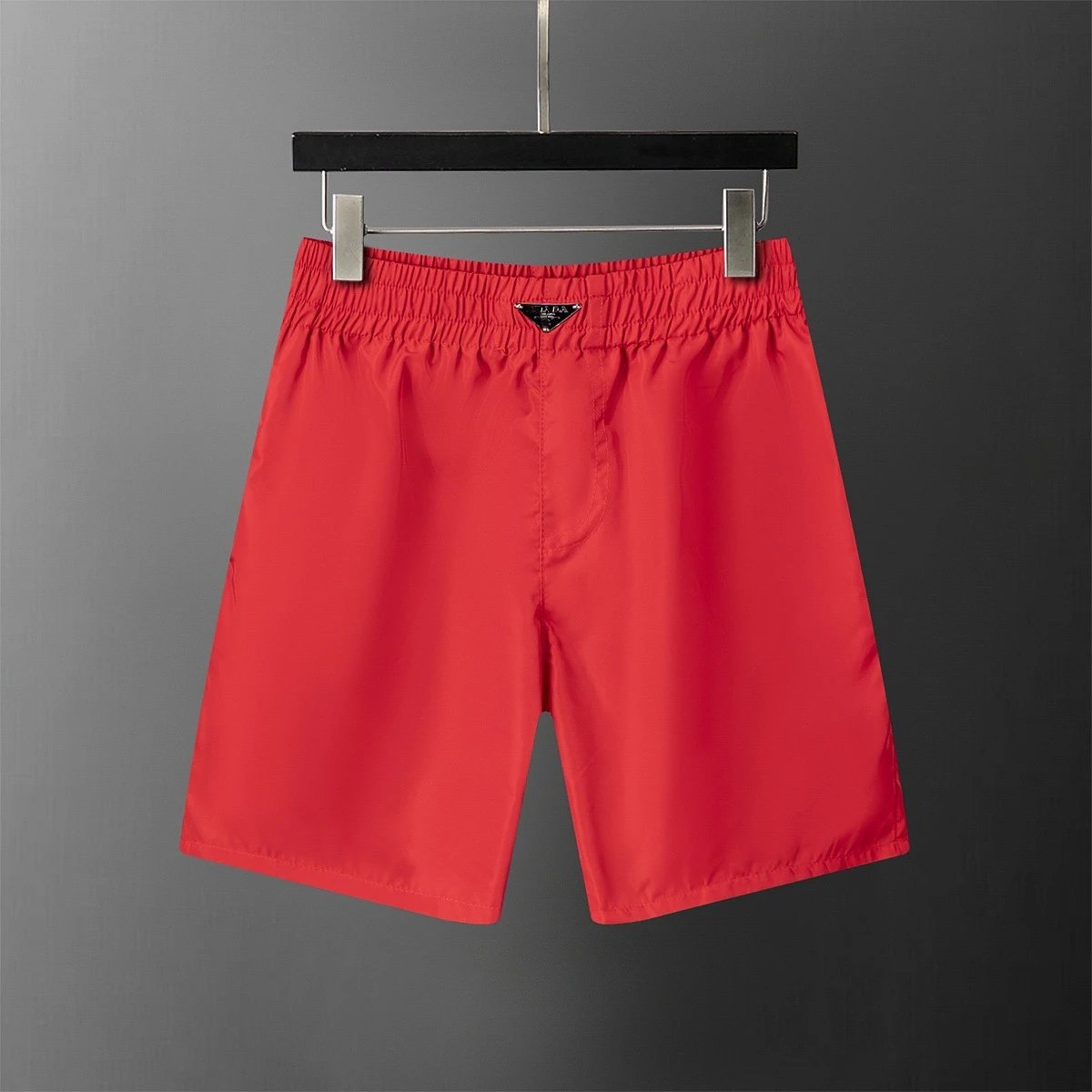 Moncler Swimwear Mesh-Lined Drawstring Swim Shorts — 28072 Bright Red