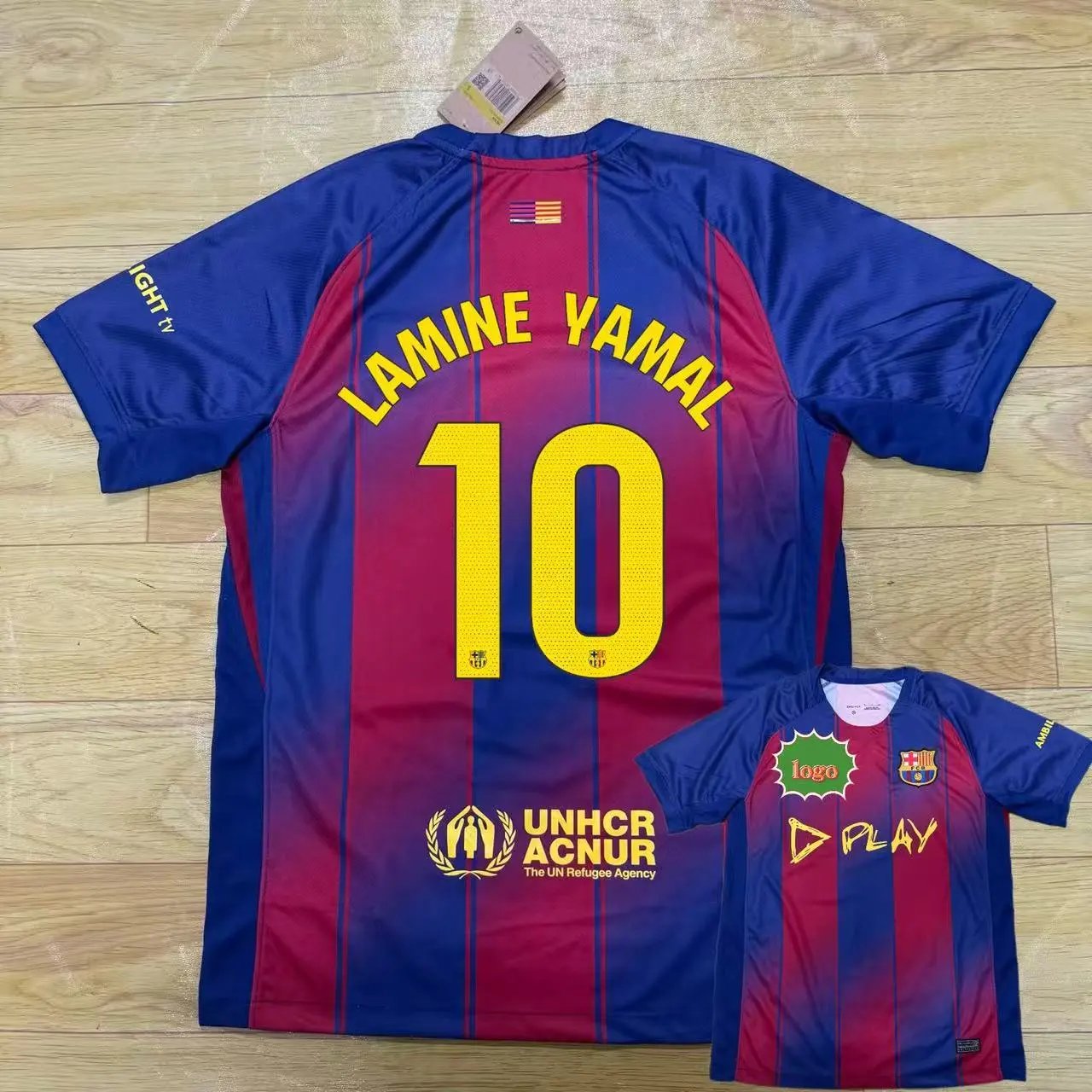 FC Barcelona Rashford #14 Home Jersey Blue Red Gradient Jersey - 5