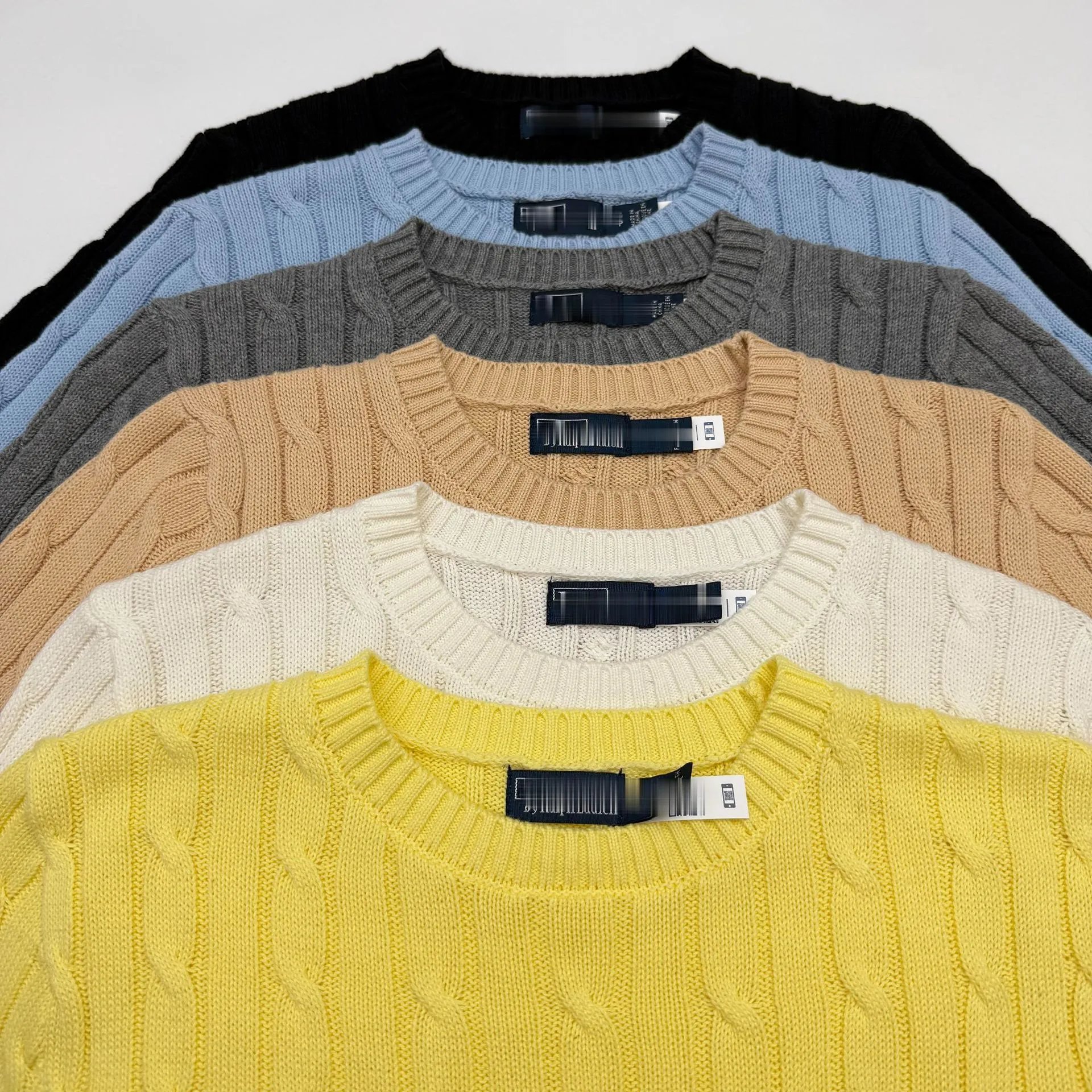 Design Cable Knit Short-Sleeve Sweater Beige Sweater - 8