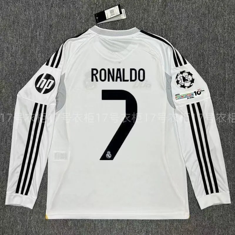 Adidas Real Madrid Cristiano Ronaldo #7 White Long Sleeve Jersey - 11