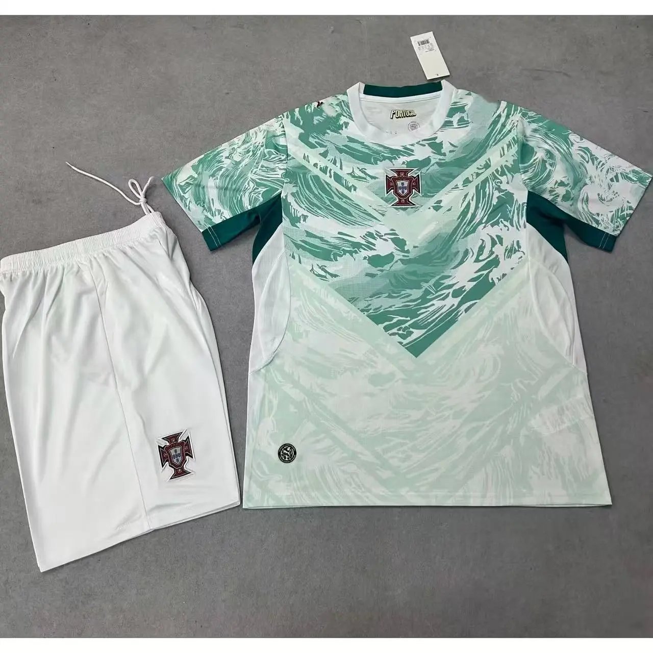 Adidas Football Jerseys Jersey and Shorts Set with Club National Team Crests — 2026 Portugal Away Kit