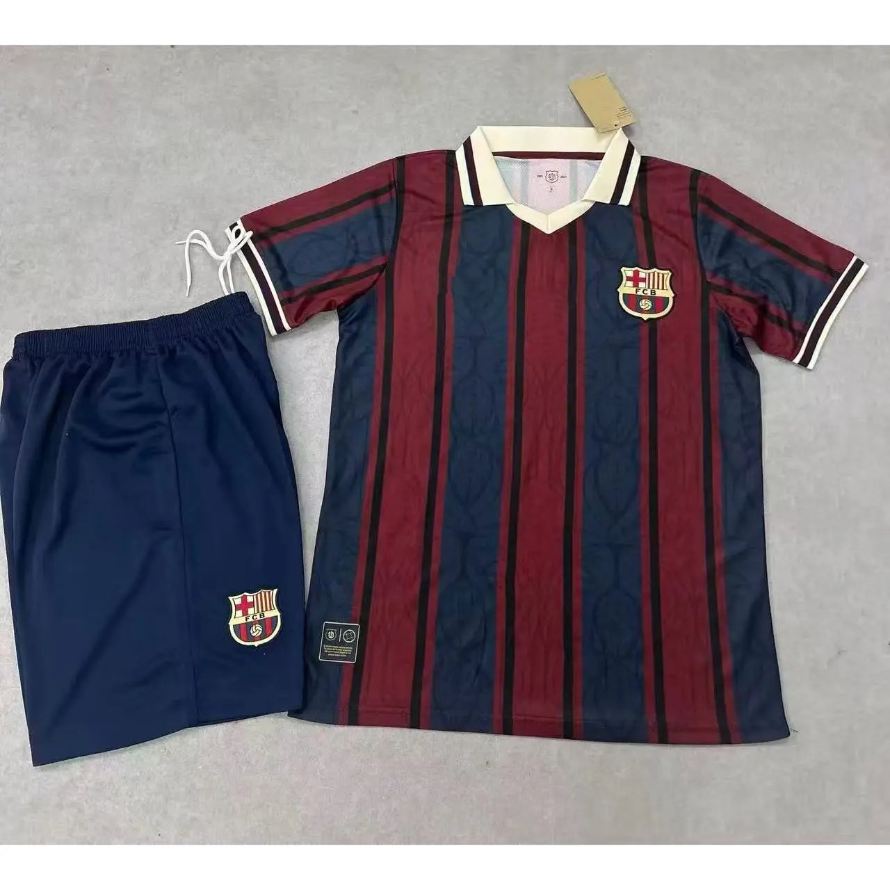 Adidas Football Jerseys Jersey and Shorts Set with Club National Team Crests — 2526 Barcelona 125th Anniversary Set