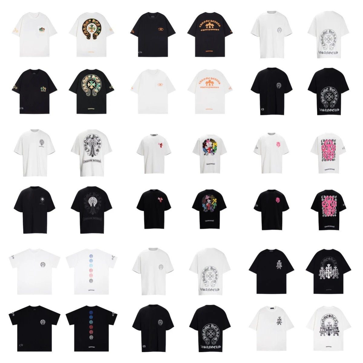 Chrome Hearts Logo Embroidered Black T-Shirt - 3