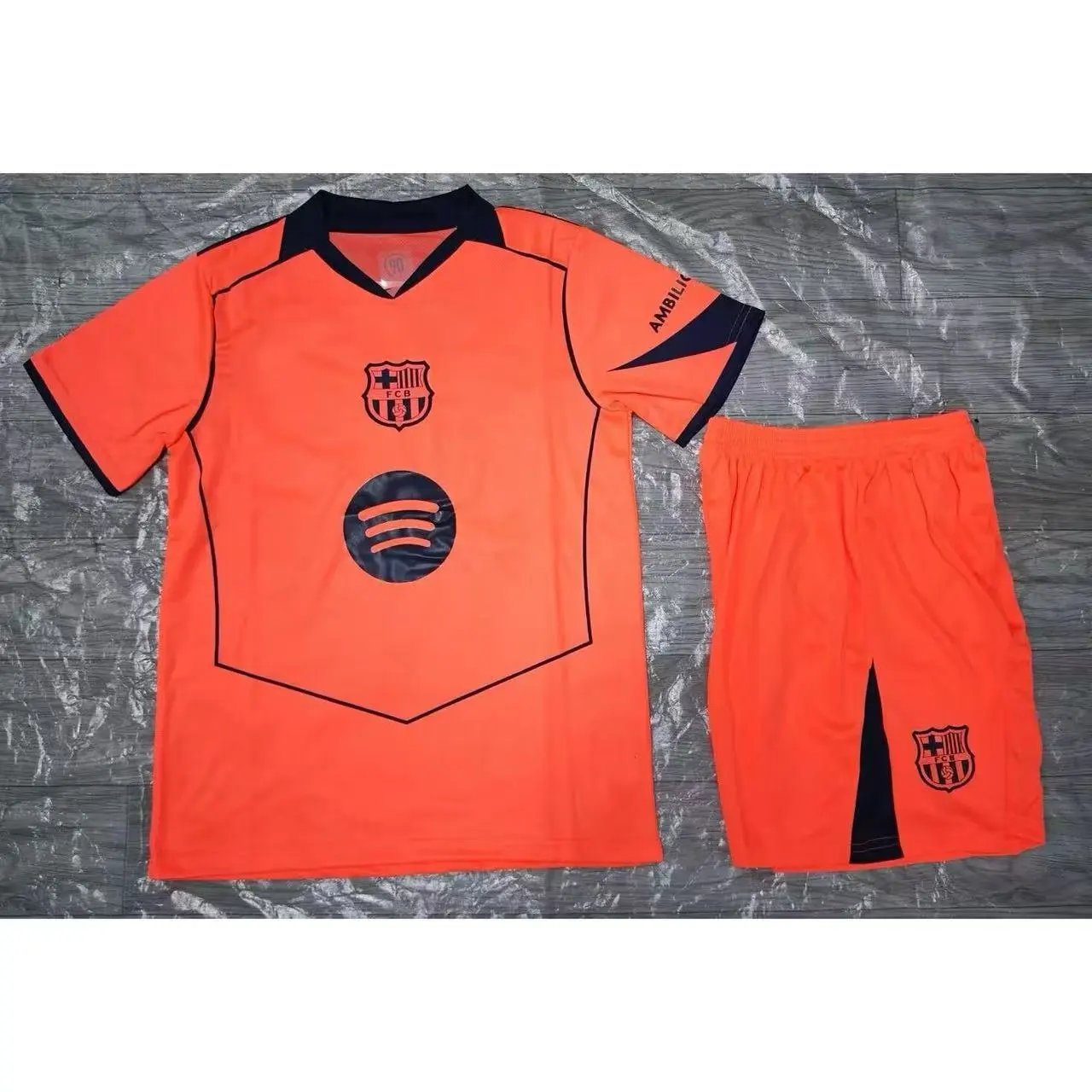 Adidas Football Jerseys Jersey and Shorts Set with Club National Team Crests — 2526 Barcelona Second-Home Set