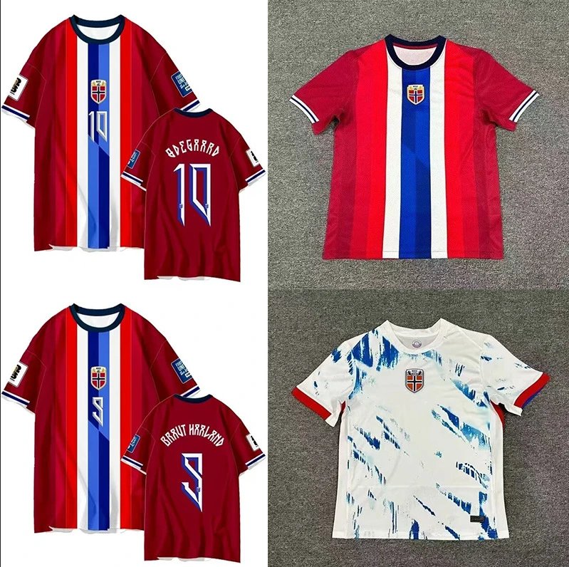 Design Norway National Team Inspired Striped Jersey Red / White / Blue Jersey - 2