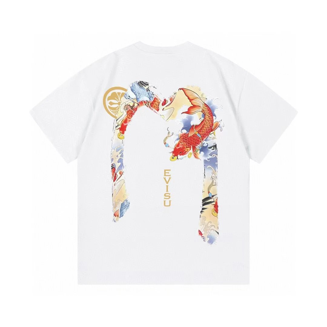 Evisu Daruma Graphic Print Red T-Shirt - 12