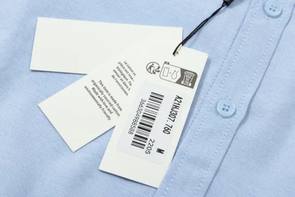 AMI Paris Heart Logo Oxford Shirt Light Blue - 34