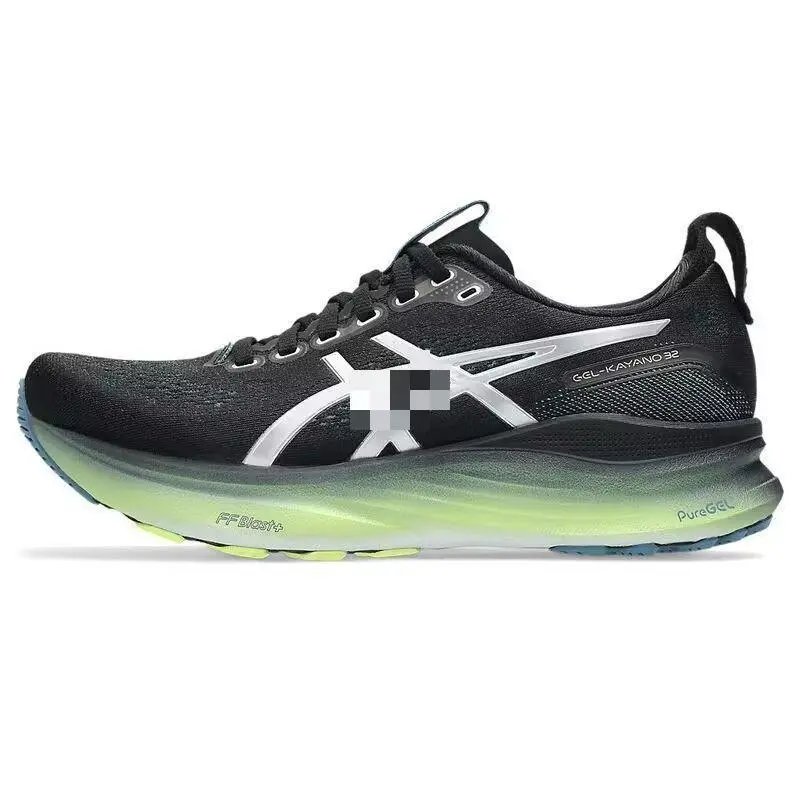 Asics Gel-Kayano 32 Black Lime Green Running Shoes - 1