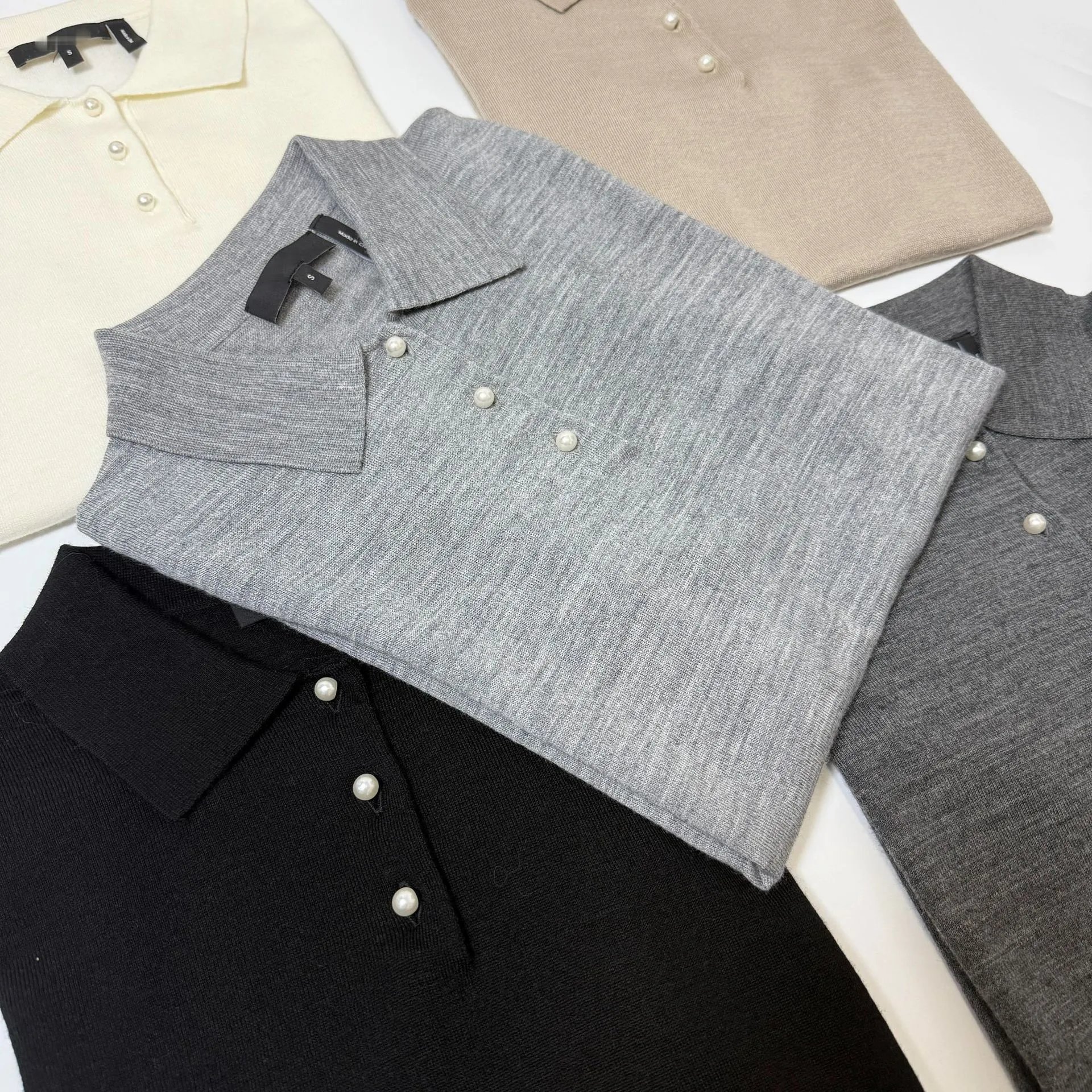 Design Knit Polo Shirt Beige Polo - 12