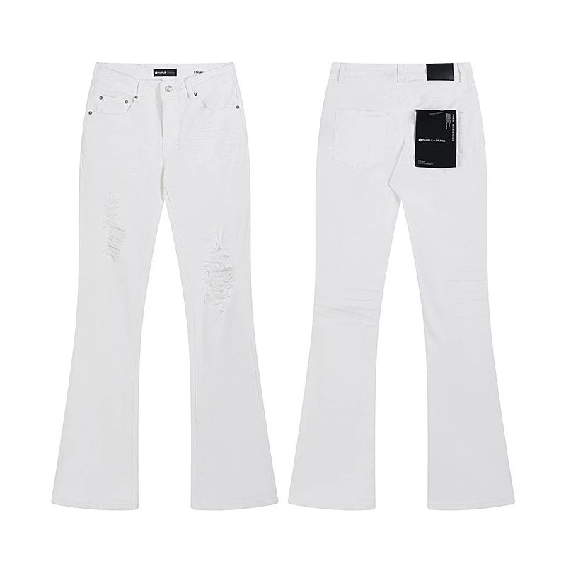 Purple Brand Distressed Flare Jeans Light Wash - 44