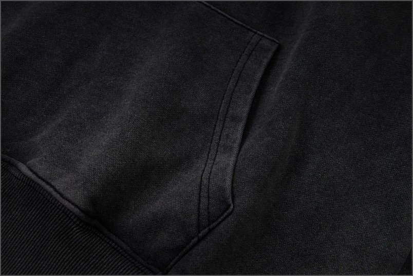 Design Distressed Graphic Zip-Up Hoodie Black - 9