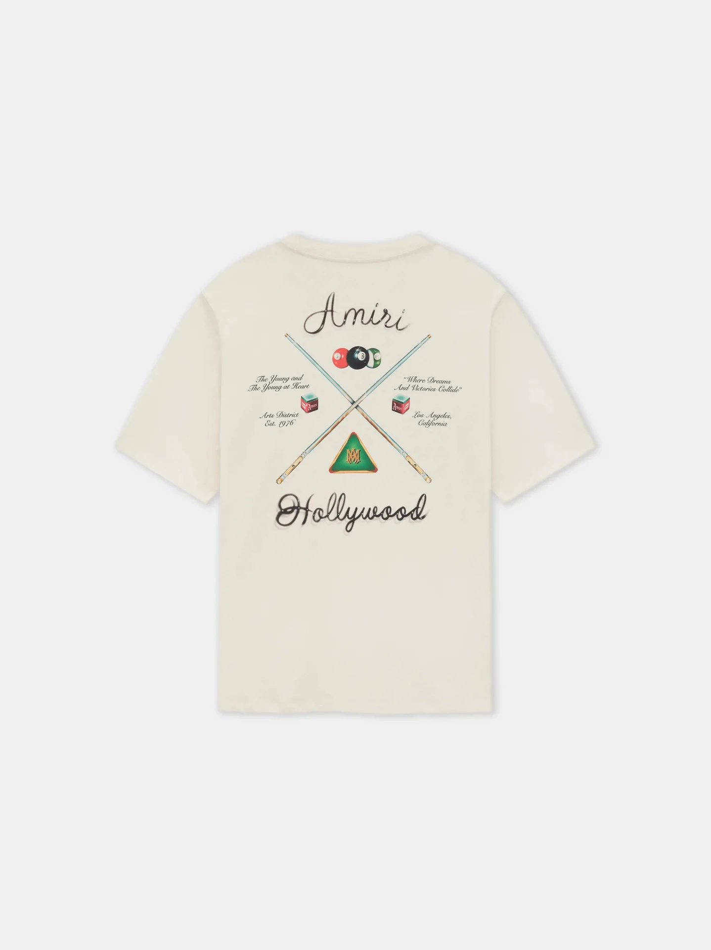 AMIRI T-Shirts Graphic Logo — 2079 Apricot Color