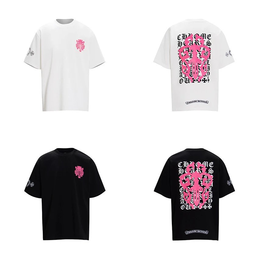 Chrome Hearts Logo Embroidered Black T-Shirt - 29