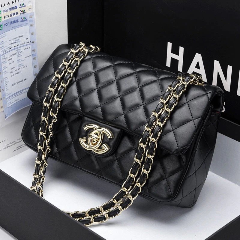 Chanel Classic Flap Bag White Quilted Leather Chain Shoulder Bag - 5