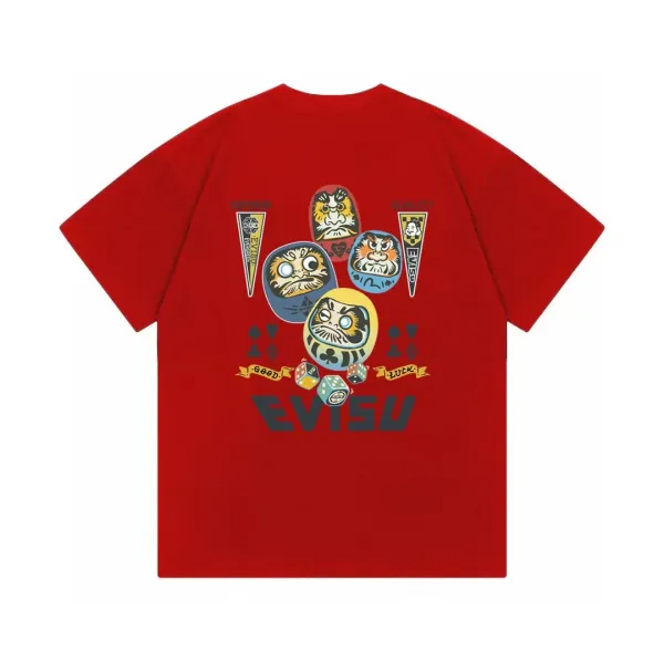 Evisu Daruma Lucky Charm Red T-Shirt - 1