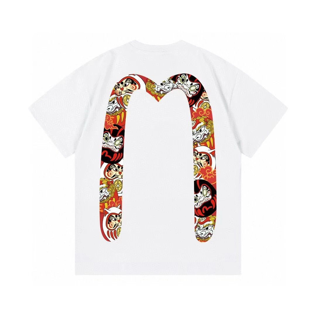 Evisu Daruma Graphic Print Red T-Shirt - 25