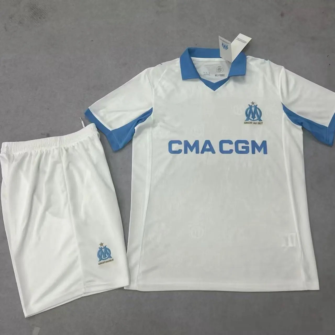 Adidas Football Jerseys Jersey and Shorts Set with Club National Team Crests — 2526 Marseille home set