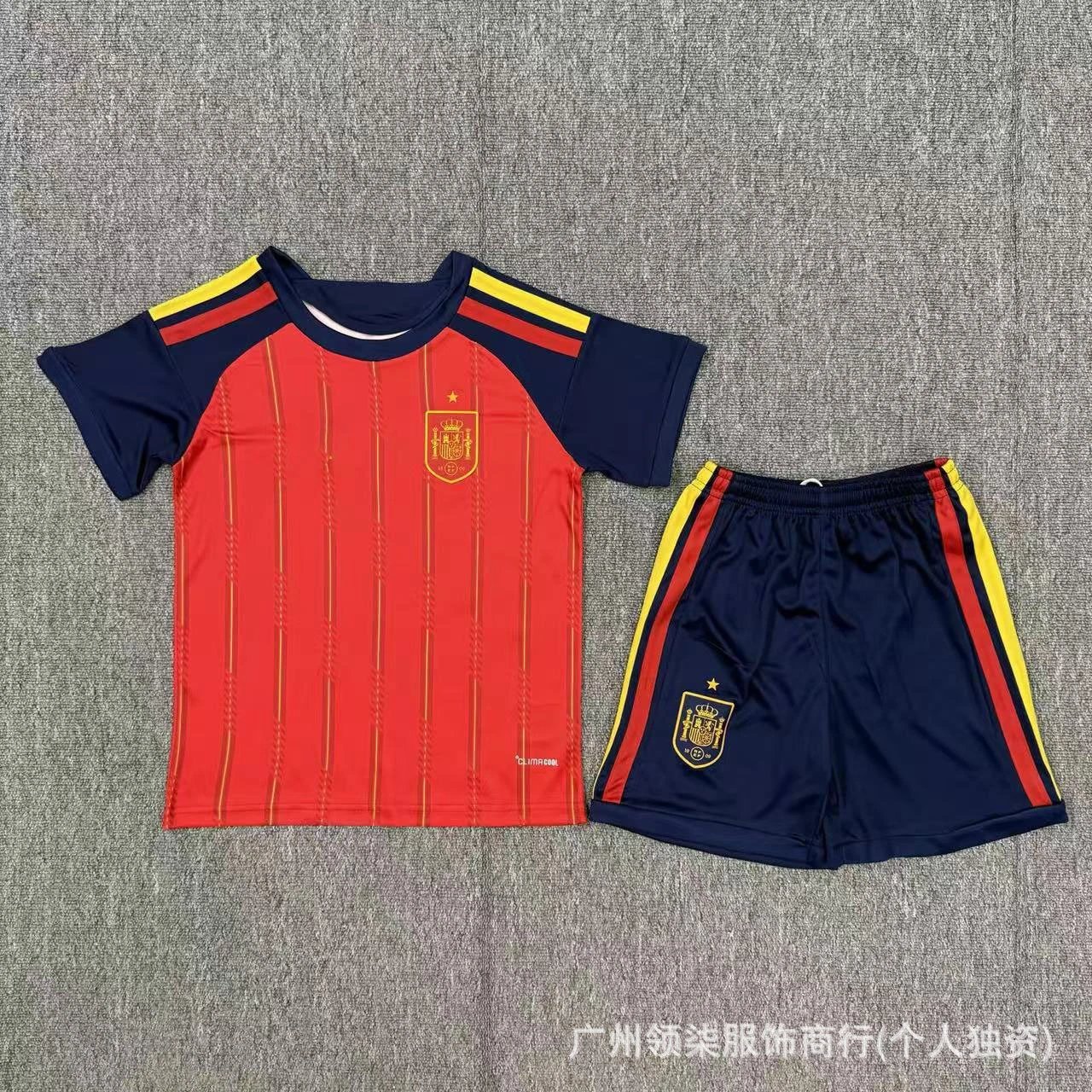 CBF Brazil Away Kit Navy Blue Patterned Jersey and Shorts Set - 14