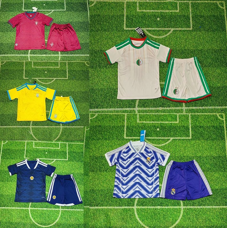 Real Madrid 1980s Retro Jersey and Shorts Set Blue and White - 2