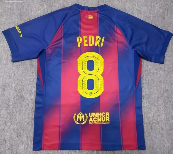 FC Barcelona 2023-24 Home Jersey Pedri #8 Blue Red Multicolor Jersey - 1
