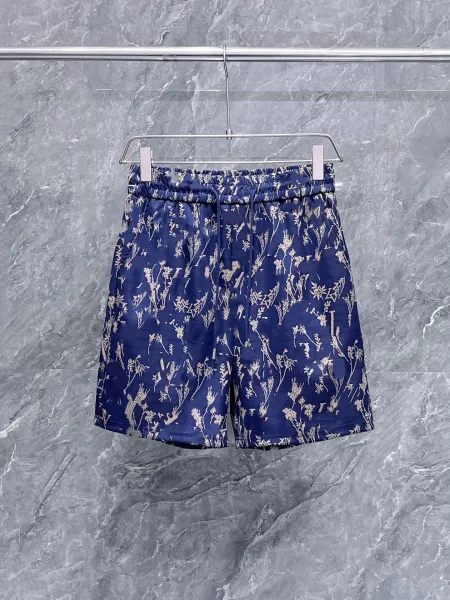 Louis Vuitton Monogram Floral Print Navy Blue Shorts - 1