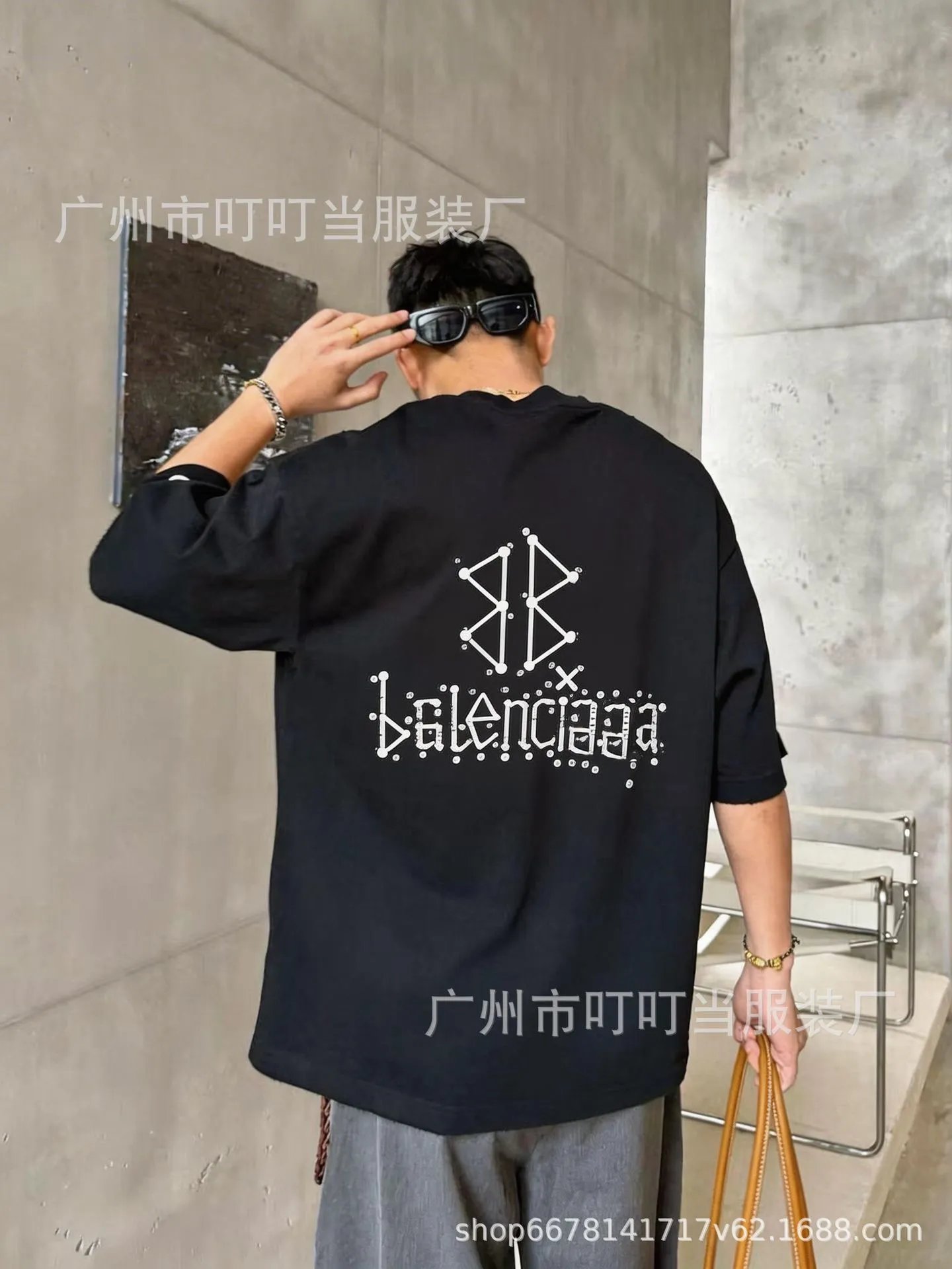 Balenciaga Numeric Logo Oversized T-Shirt Black - 9