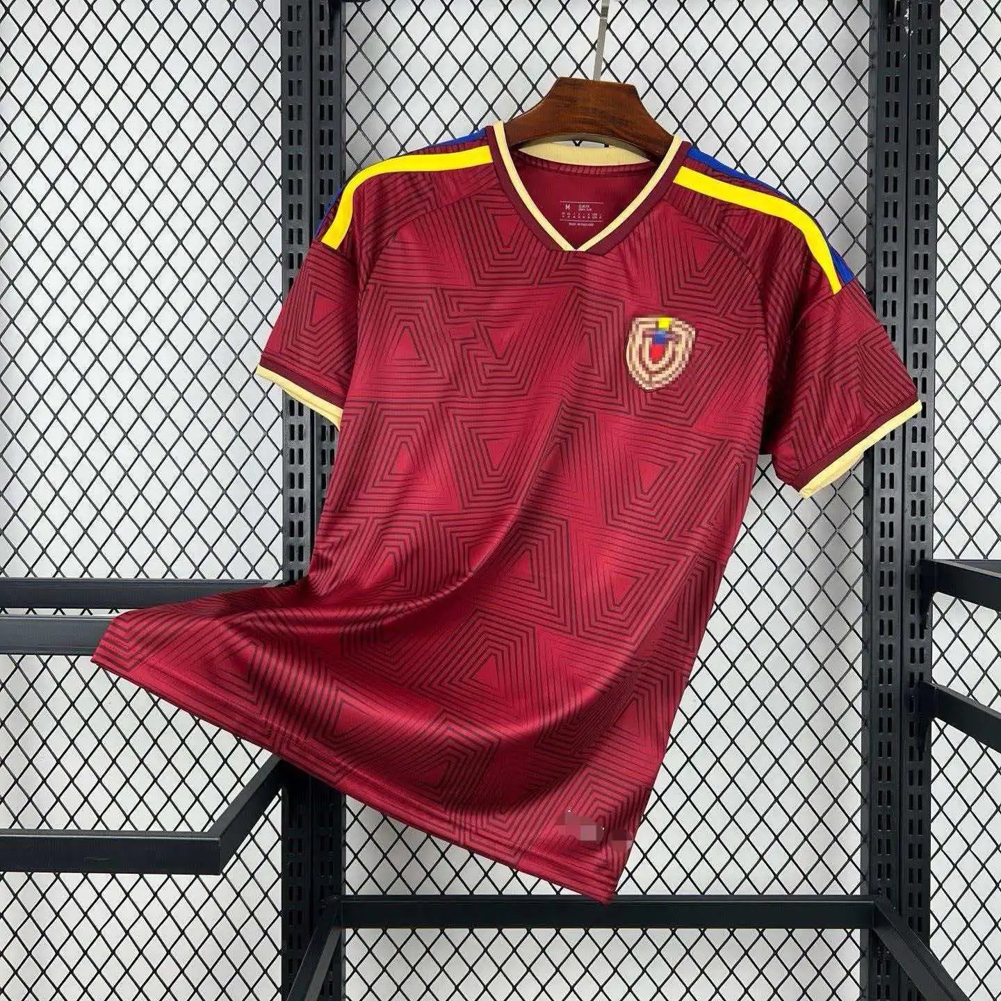 CBF Colombia National Team Retro Jersey Coral Striped Football Shirt Jersey - 9