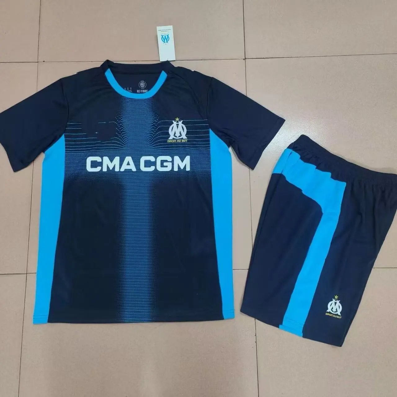 Adidas Football Jerseys Jersey and Shorts Set with Club National Team Crests — 25265 Marseille Away Kit