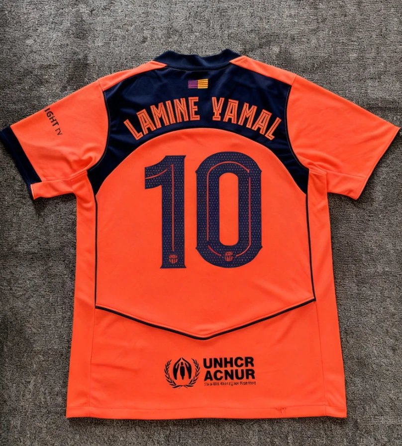 FC Barcelona 2023-24 Away Jersey Beige with Blue Accents Jersey - 6