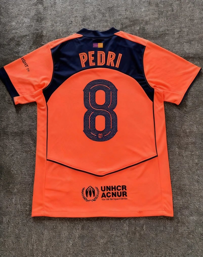 FC Barcelona 2023-24 Away Jersey Beige with Blue Accents Jersey - 4