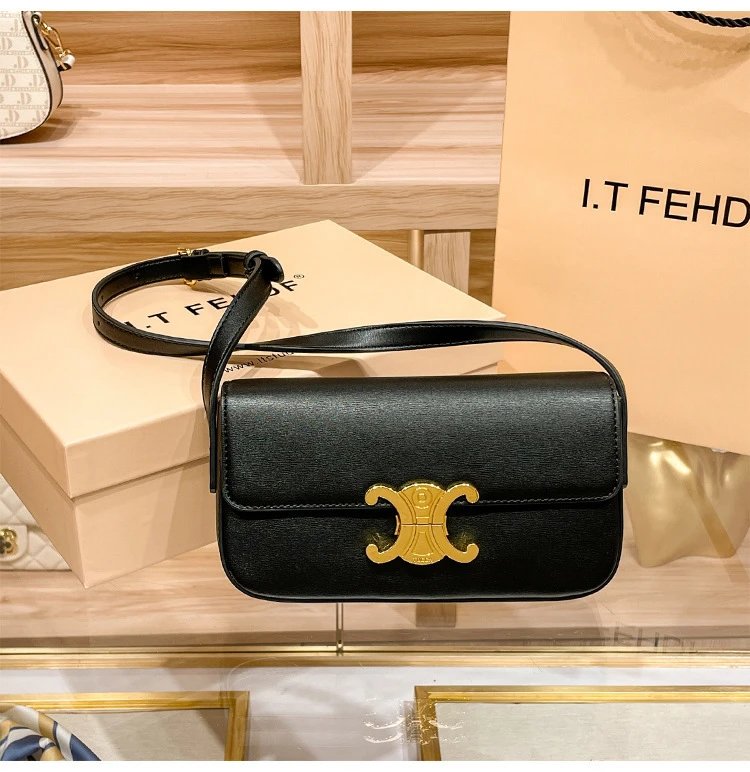 Design I.T Studio NK White Saddle Bag with Gold Hardware Crossbody Bags - 10