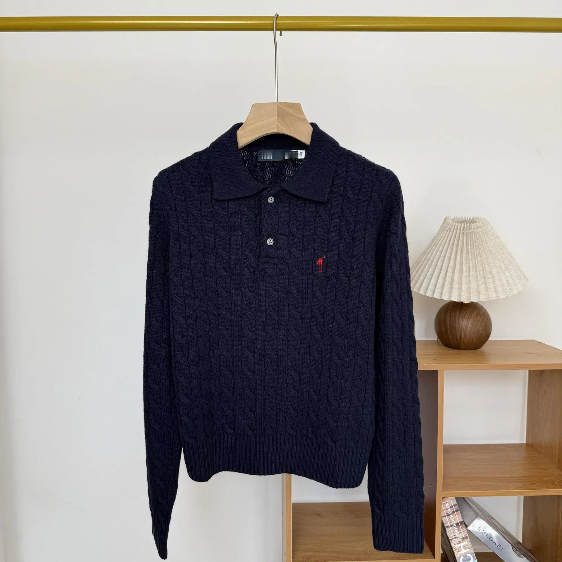 Polo Ralph Lauren Cable Knit Polo Sweater Ivory - 6