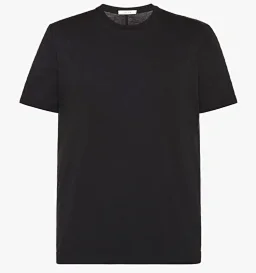 thumbnail for Short-sleeve minimalist back stitch organic cotton round-neck basic versatile old T-shirt