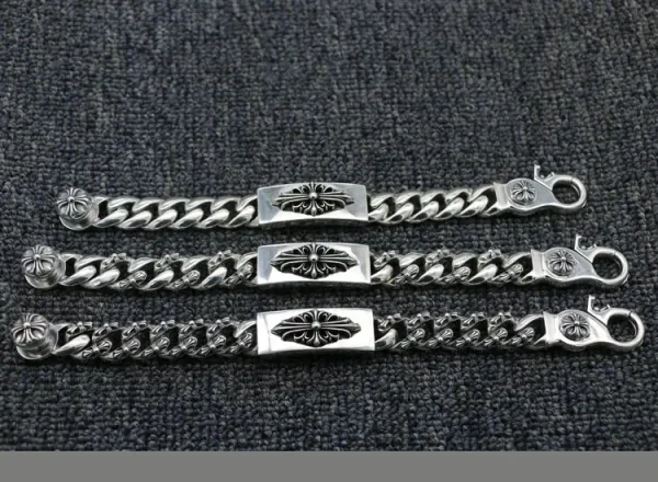 Chrome Hearts Classic Curb Chain Bracelet Silver Jewelry - 3