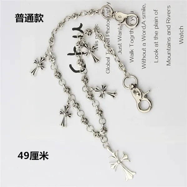 Chrome Hearts Cross Charm Chain Necklace Silver Jewelry - 1