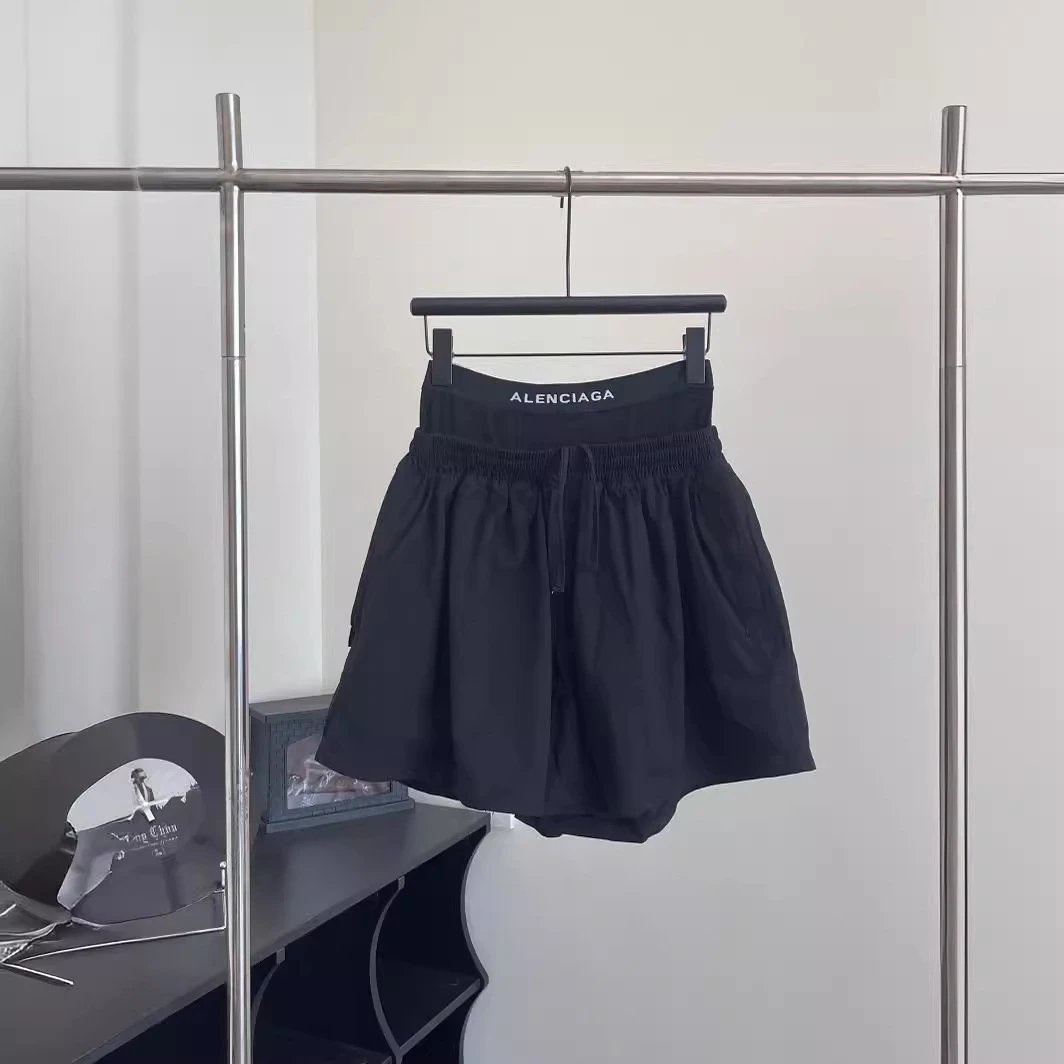 Balenciaga Black High-Waisted Shorts