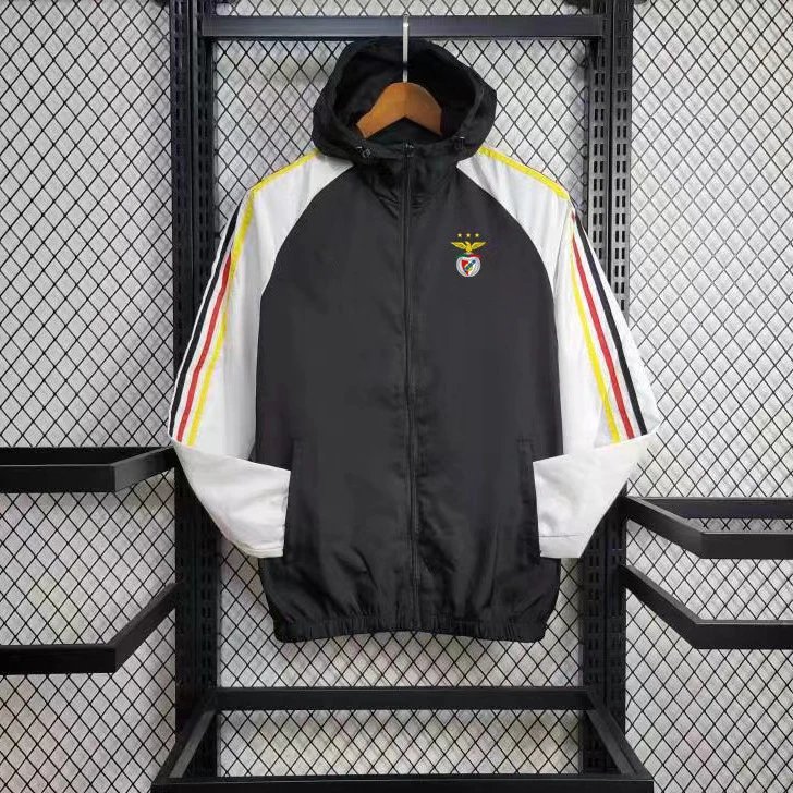AC Milan Benfica Windbreaker Jacket Black White Red Yellow Outerwear.windbreaker