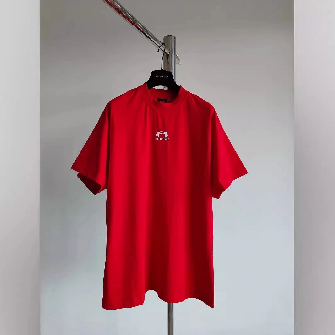 Balenciaga Red Short Sleeve T-Shirt