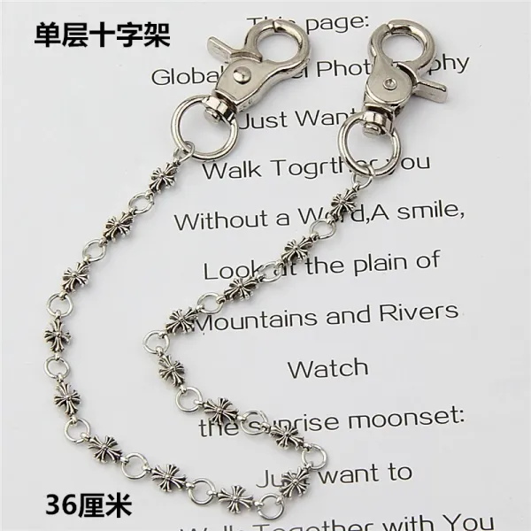 Design Single-Layer Cross Shape Chain Strap Silver Accessories Jewelry - 1