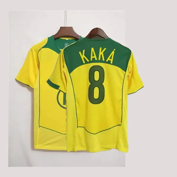 CBF Brazil National Team Kaká #8 Replica Jersey Yellow / Green - 1
