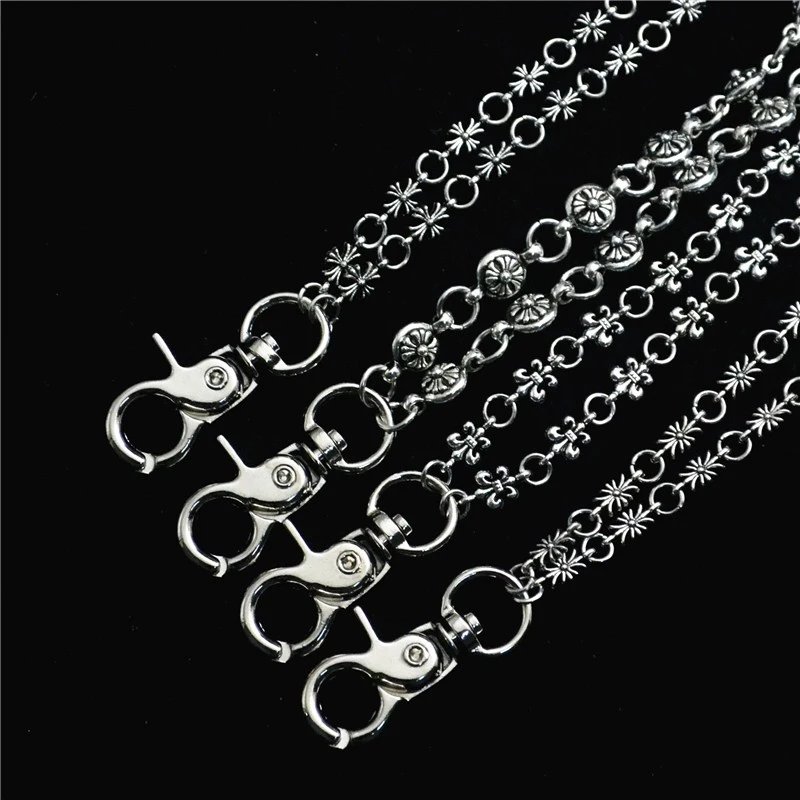 Chrome Hearts Cross Pendant Chain and Baroque Pearl Necklace Set Silver Accessories Jewelry - 4