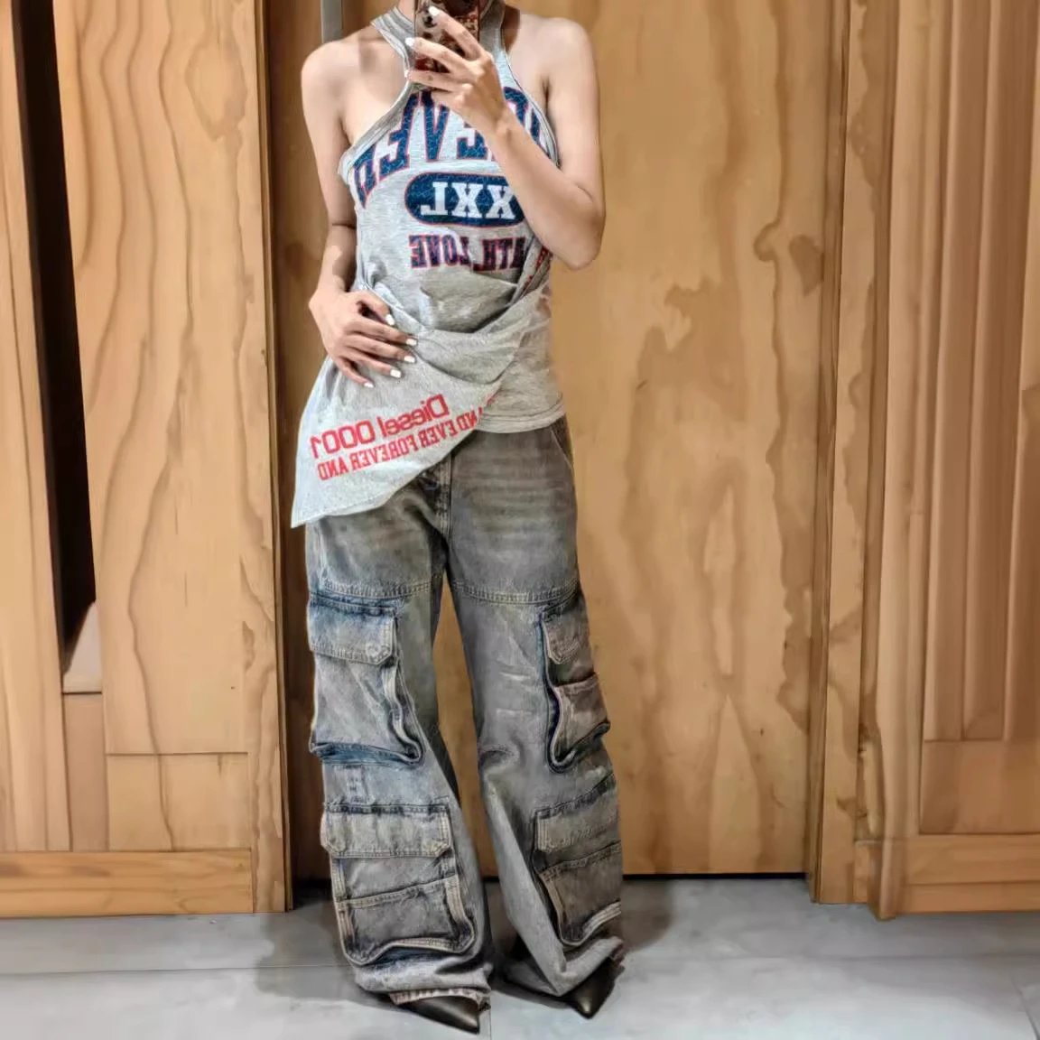 Diesel Washed Denim Cargo