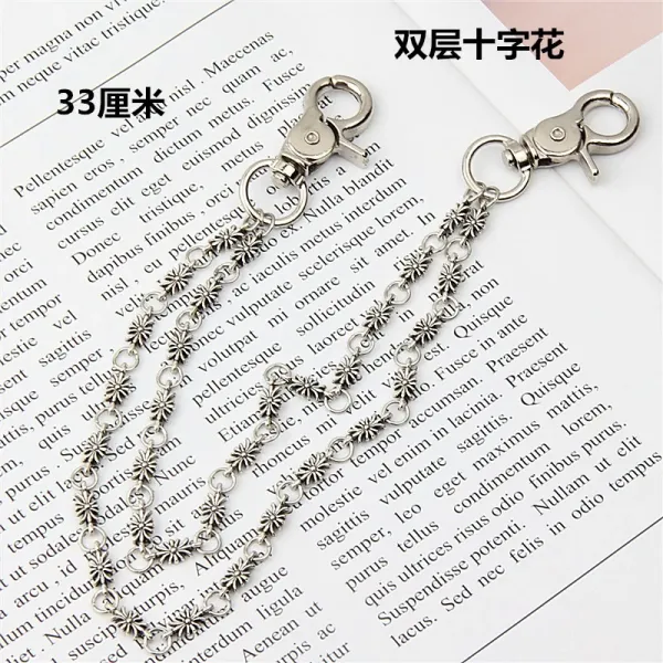 Design Double-Layer Cross Pattern Chain Strap Jewelry - 1