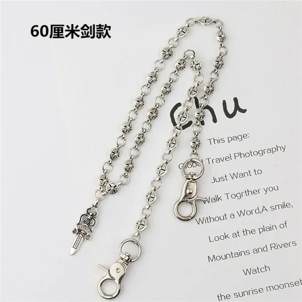 Chrome Hearts Sword Pendant Chain Strap Silver Accessories Jewelry - 1