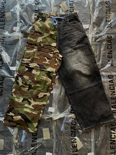 Balenciaga Camo Split Denim