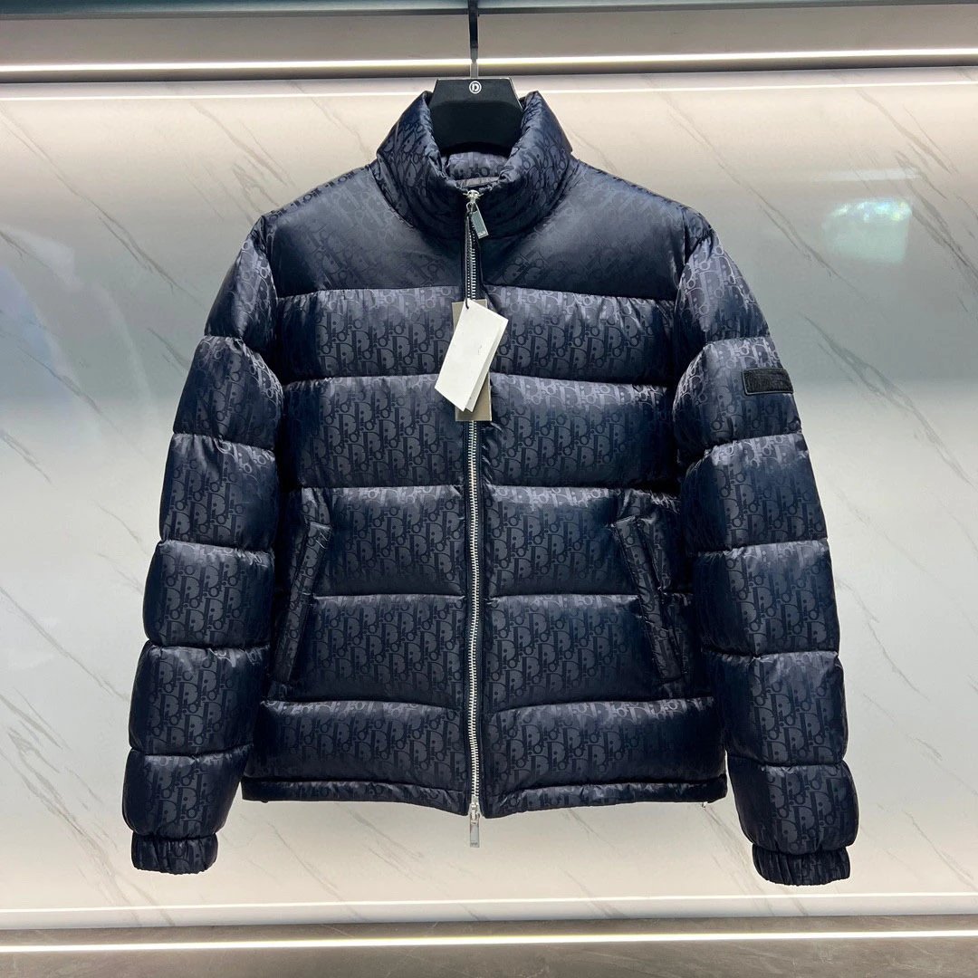 Patterned Men's Puffer Jacket