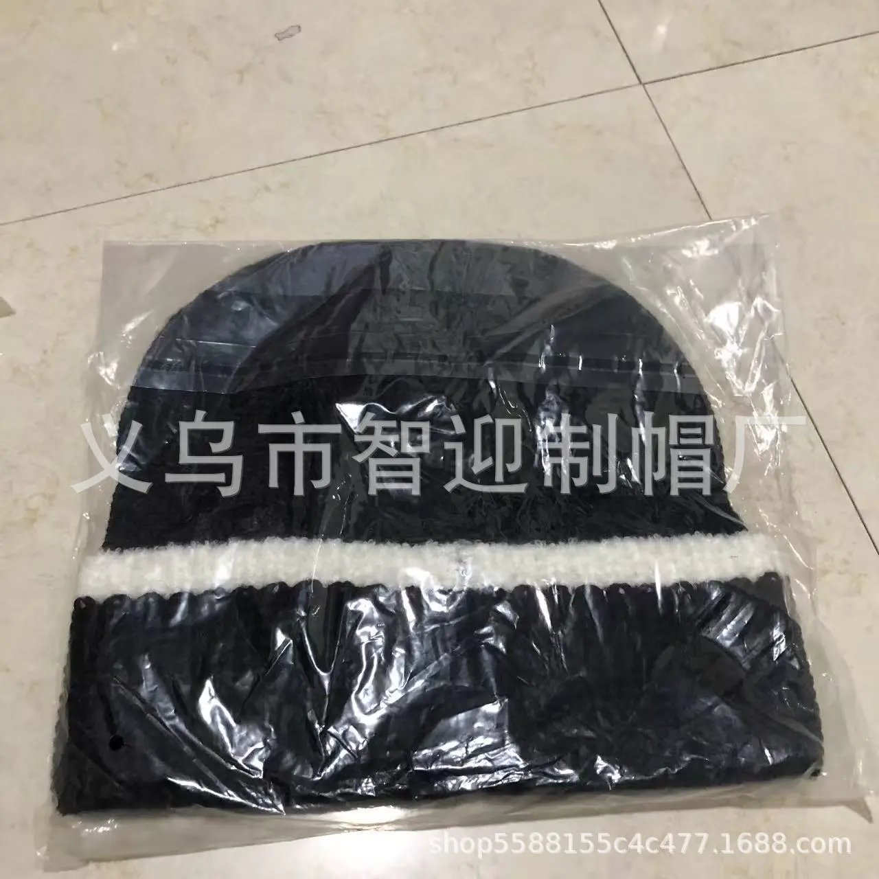 24新款双C针织帽秋冬双色保暖时尚百搭显脸小拼色冷帽毛线帽批发 3