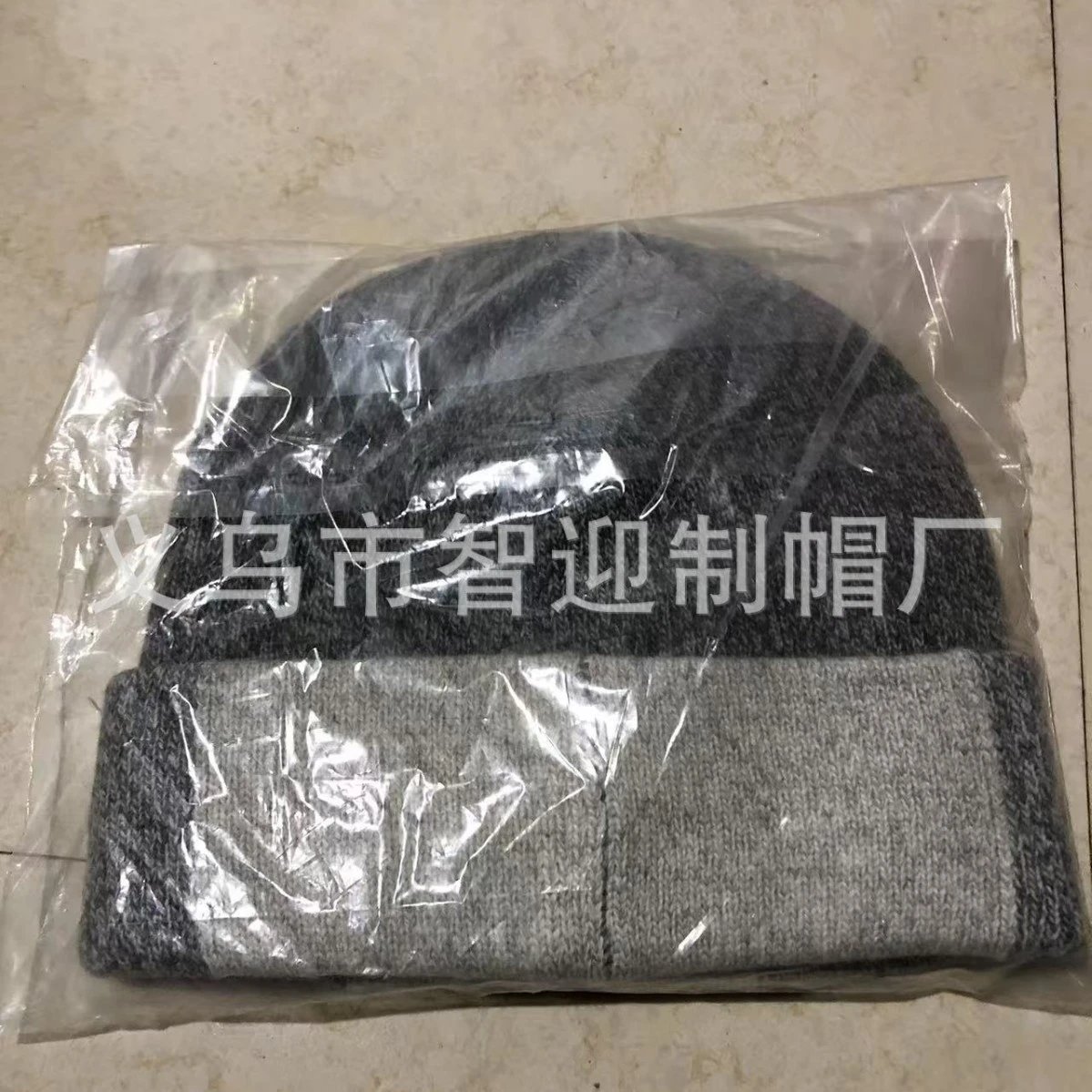 24新款双C针织帽秋冬双色保暖时尚百搭显脸小拼色冷帽毛线帽批发 2