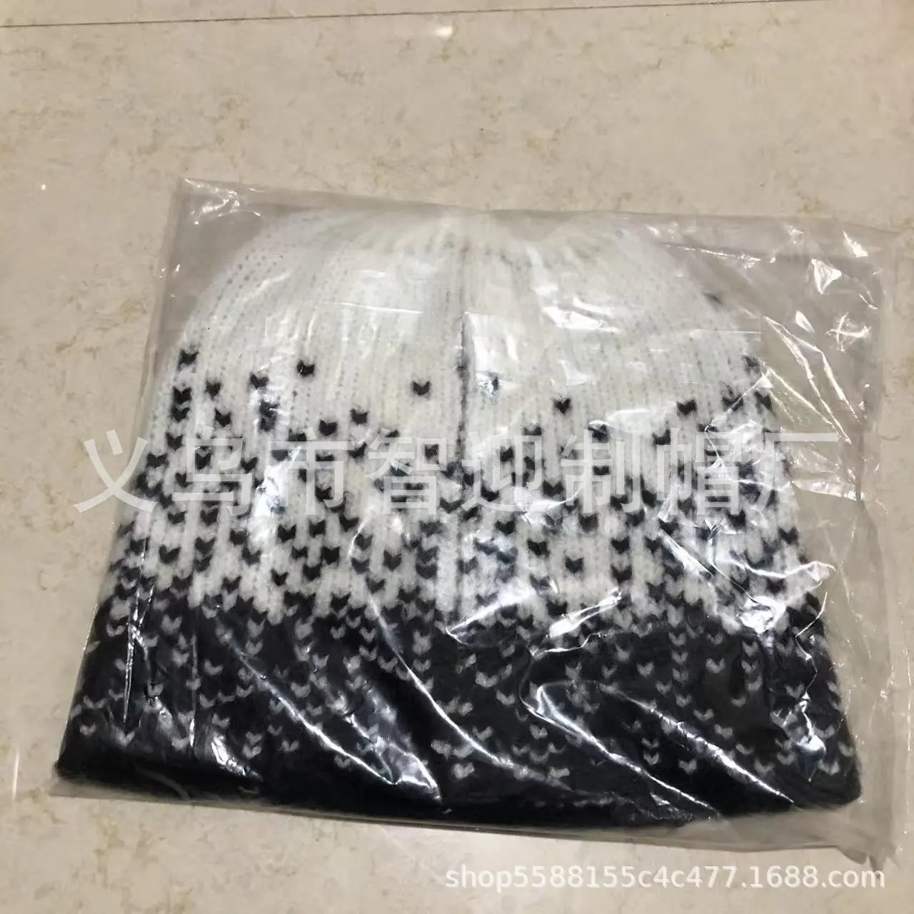 24新款双C针织帽秋冬双色保暖时尚百搭显脸小拼色冷帽毛线帽批发 1