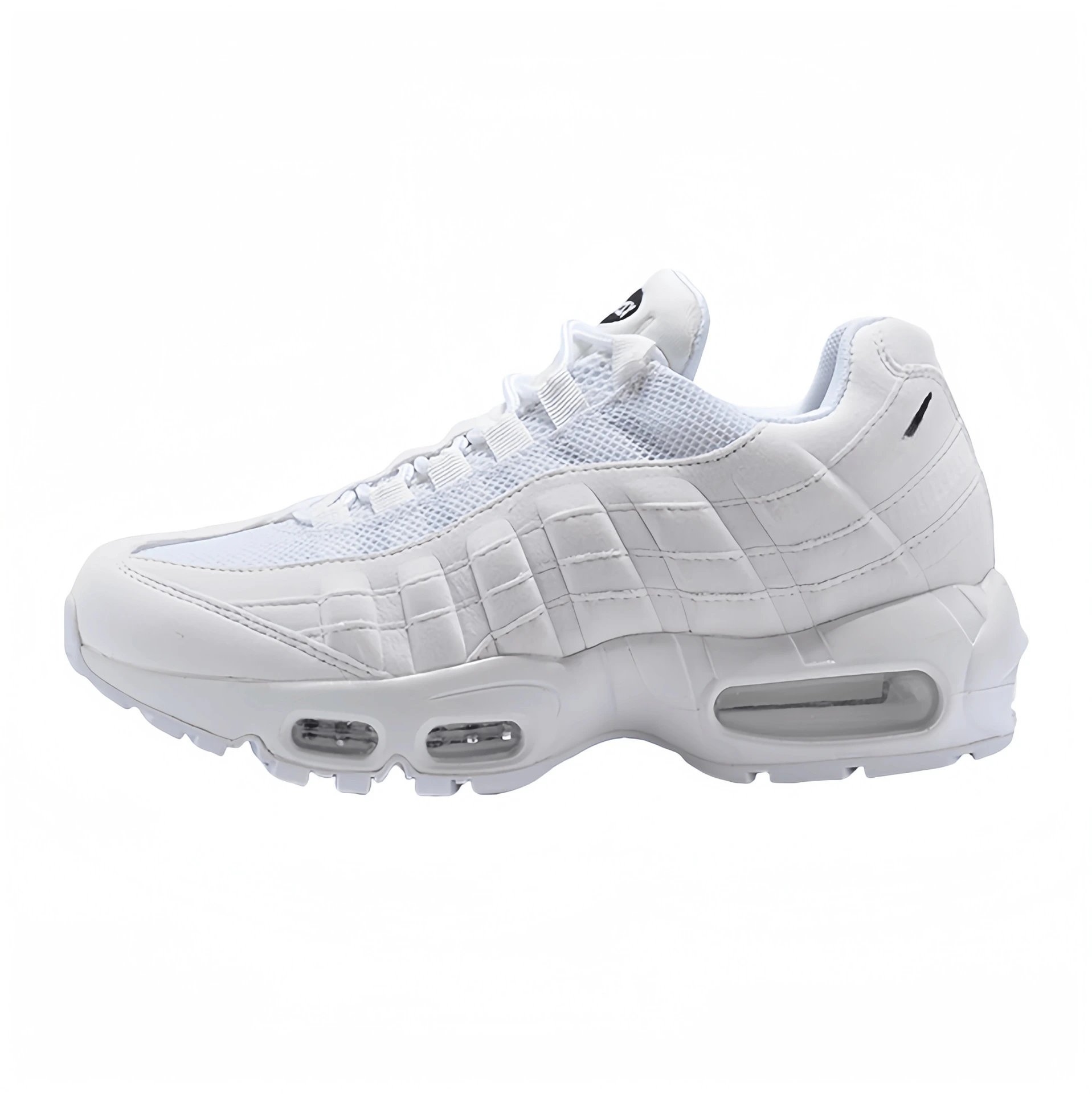 White with Black Swoosh